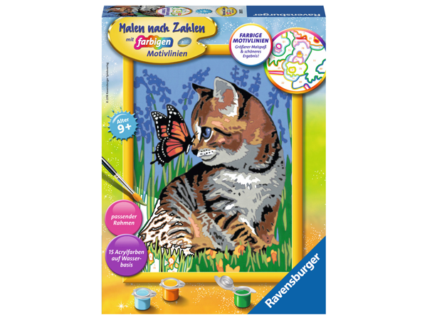 MnZ Serie D - Katze mit Schmetterling