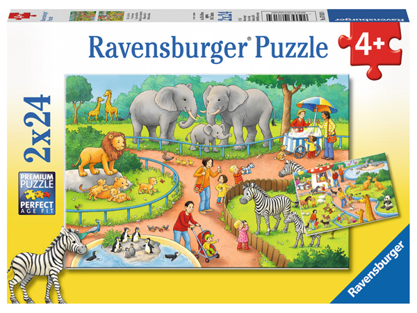Puzzle 2 x 24  - Ein Tag im Zoo