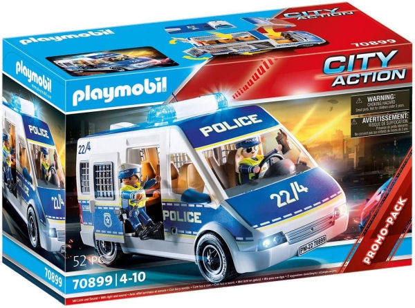 PLAYMOBIL 70899 - Polizei-Mannschaftswagen mit Licht und Sound