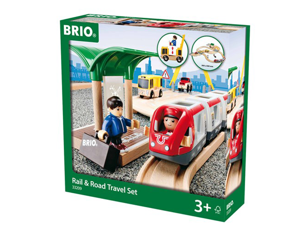 BRIO Straßen und Schienen Reisezug Set