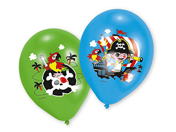 6 Latexballons Piraten Abenteuer 11"