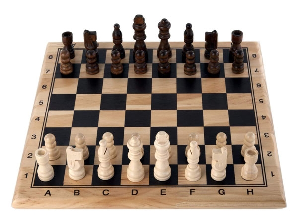 Carl Weible Schachspiel Holz 77 mm Brett