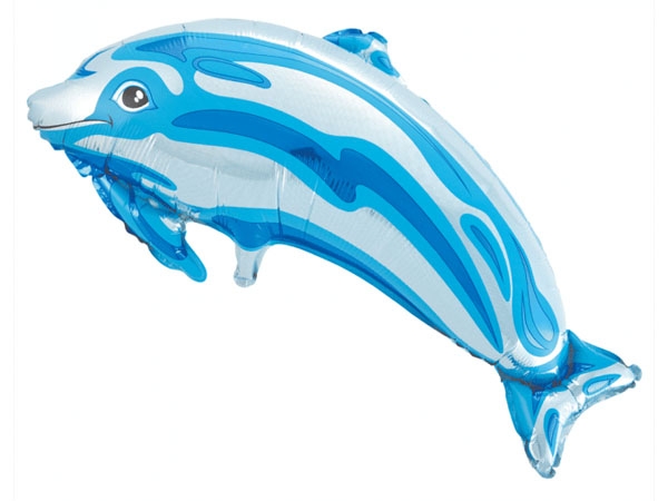 Folienballon "Delfin" blau 31"/80cm