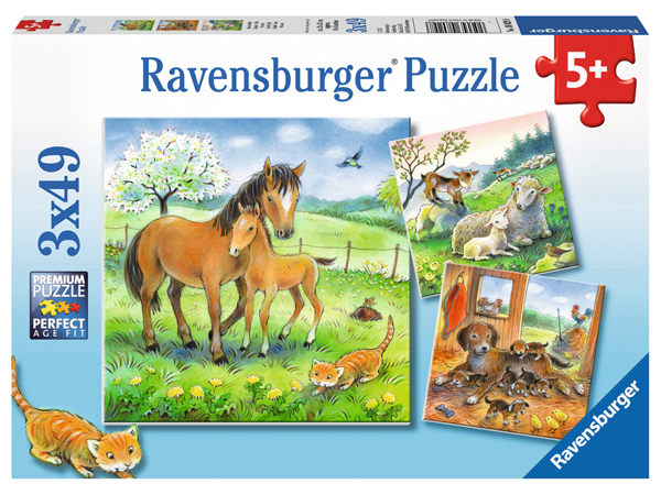 Puzzle 3 x 49 - Kuschelzeit