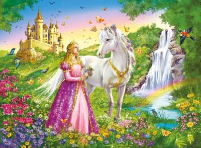 Puzzle 200 - Prinzessin mit Pferd