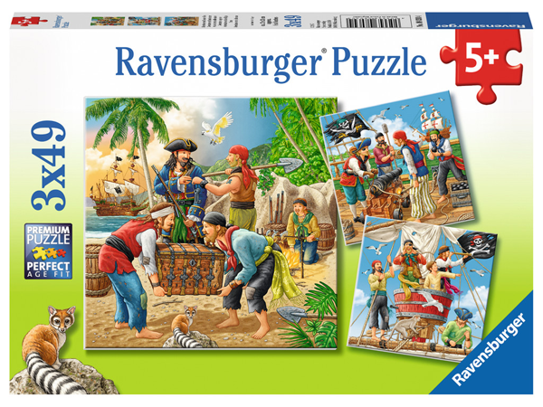 Puzzle 3 x 49 - Abenteuer auf hoher See