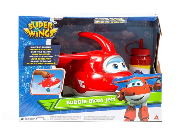 Idena 10069037 - Super Wings Bubble Blast - Jett mit Seifenlauge
