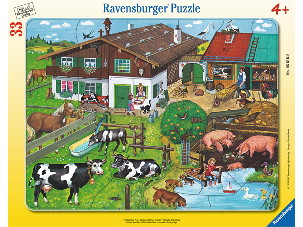 Rahmenpuzzle 33 Tierfamilien